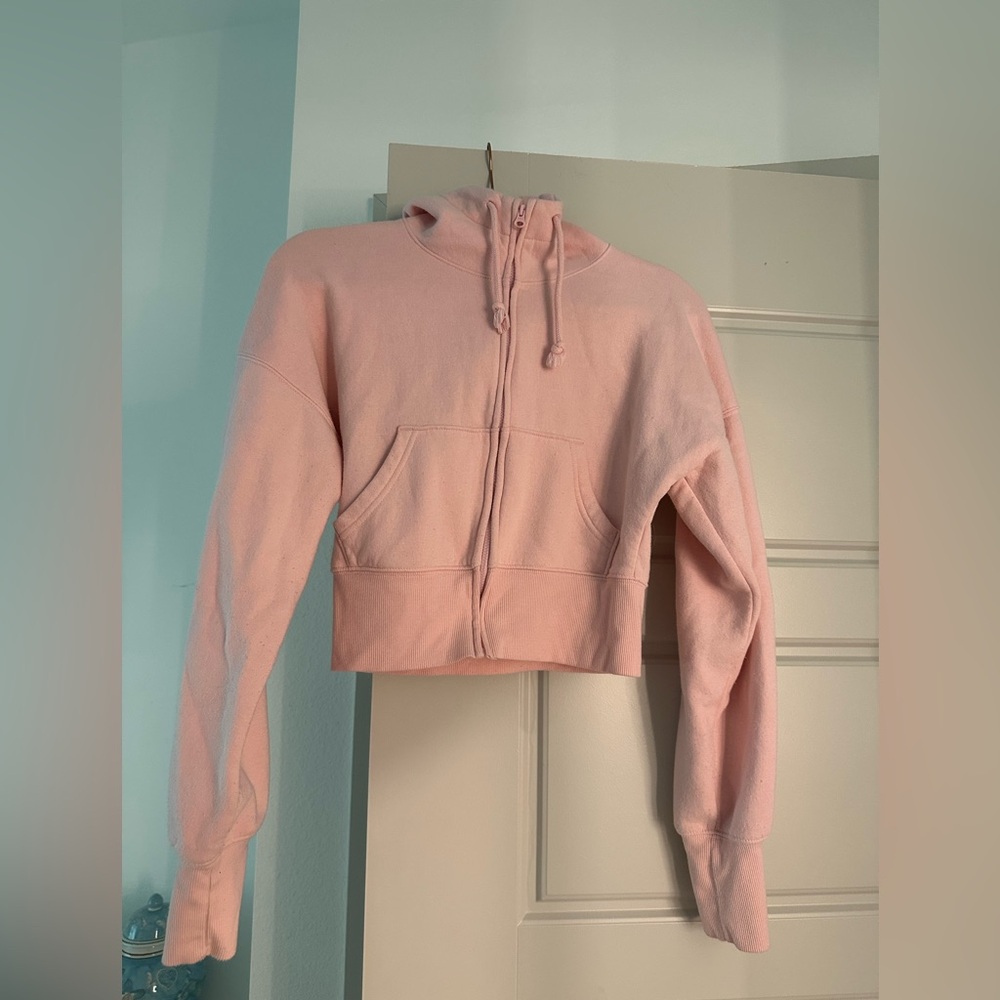 Wild Fable Pink Cropped Fitted Hoodie